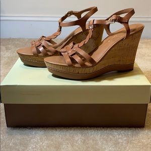 Tan Sandal Wedges - Size 8 1/2
